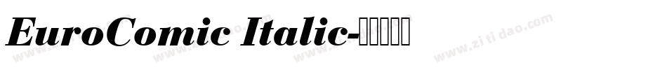 EuroComic Italic字体转换